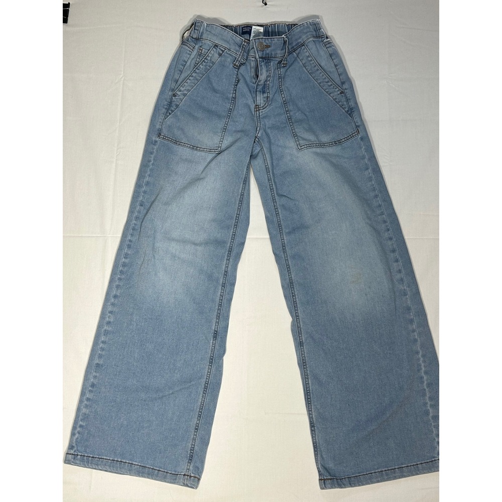 Project Indigo Light Wash Wide Leg Jeans Elastic Waist Small NO. 001-DNM